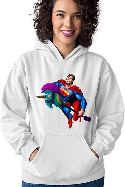 OEM Hanorac Femei Superman Fortnite Horse Colorfull Troll Fly Happy Smilling