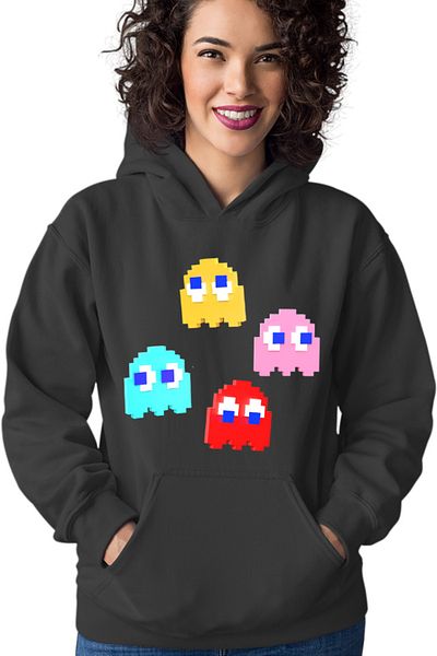 OEM Hanorac Femei Pac Man Little Ghost Blinky Pinky Achievment Goal