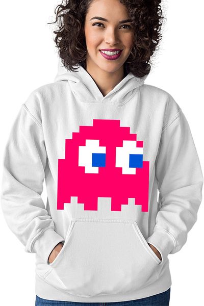OEM Women's Hoodie Pac Man Atari Console Gameplay Enemy Games