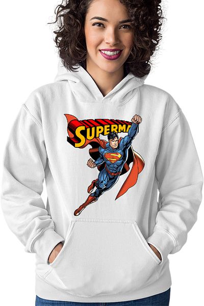 OEM Women's Hoodie Superman Vintage Logo Supernatural Fantasy American