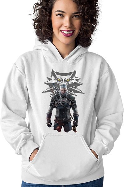 OEM Witcher Wild Hunt Wolf Silver Armor Medieval Women's Hoodie