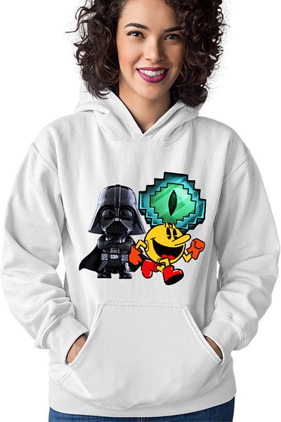 OEM Women's Hoodie Pac Man Darth Vader Ender Eye Minecraft