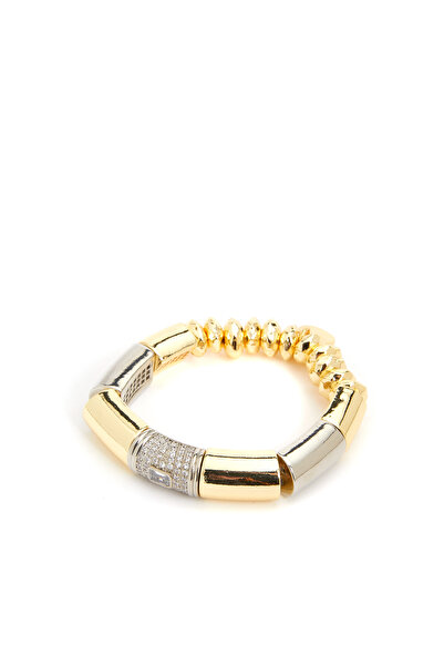 Network Gümüş Altın Rengi Bileklik