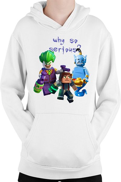 OEM Kids Hoodie Joker Why Serious Alladin Spirit Minecraft Game