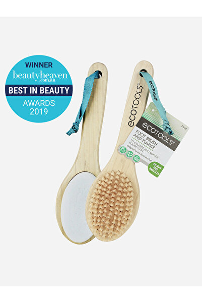 Ecotools فرشاة قدم من الخيزران وحجر الخفاف