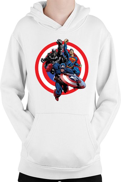 OEM Kids Hoodie Captain America Superman Batman Fight Around World
