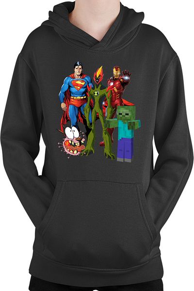 OEM Kids Hoodie Superman Minecraft Zombie Courage Ironman Ben10