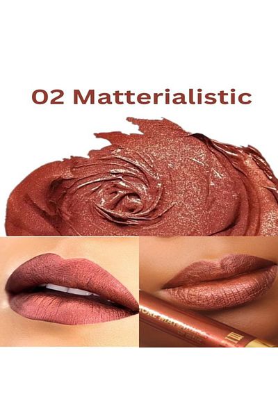 MILANI Amore Matte Lip Crème 02 Matterialistic 6g – Long-Lasting Full Coverage Matte Liquid Lipstick