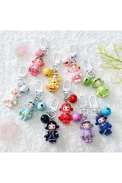 Choice set 0f 10pcs Cartoon Girl Keychain Cute Girl Heart Sweet Pendant