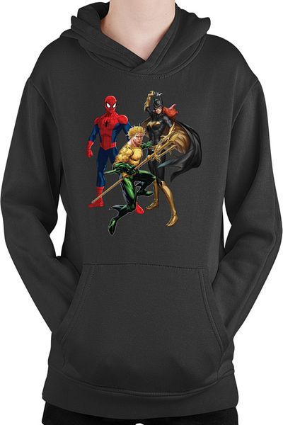 OEM Kids Hoodie Aquaman Batwoman Spiderman Superhero Trident