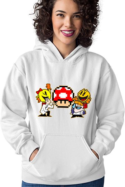 OEM Hanorac Femei Pac Man Mushroom Mario Woman Dexter Powerpuff Girls