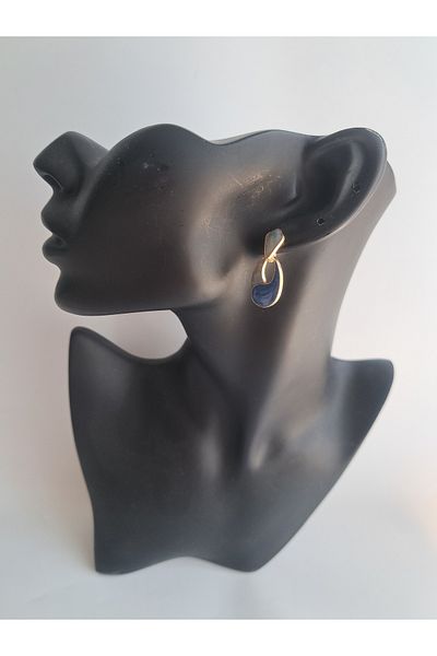 BHR AKSESUAR Blue Light Blue Earrings