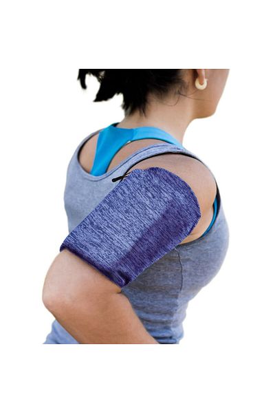 Hurtel Bandă de braț pentru alergare, fitness, exerciții fizice, XL, albastru marin