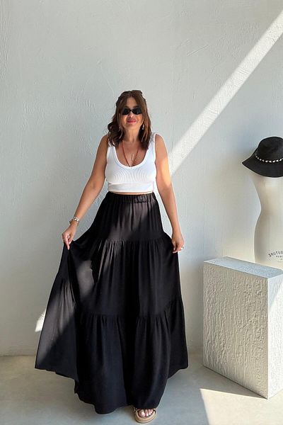 ELVAN TOLON Black Maxi Skirt