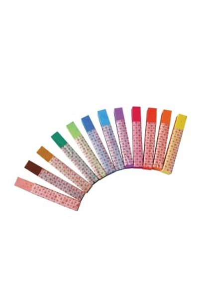 Herlitz Colored Chalk for Blackboard, Set of 12, Color Assorted, Material Chalk