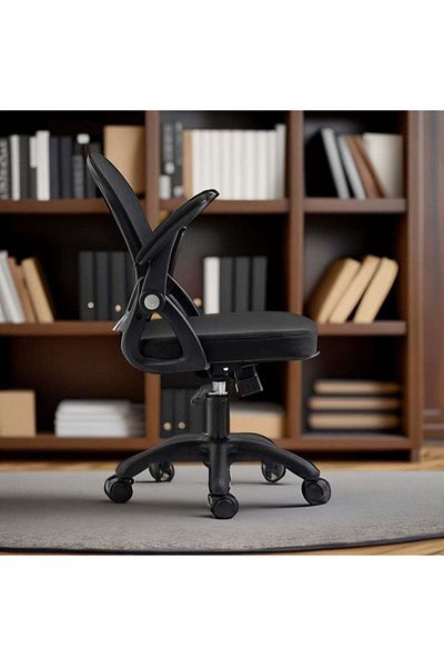 AGD Office Chair Comfort Ergonomic Height Adjustable Desk with Lumbar Support Backrest Mesh with Arm