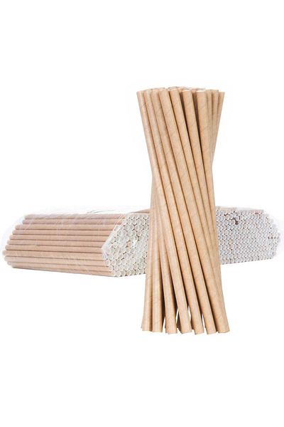 GSG24 Słomki papierowe BIO ekologiczne PAPER STRAWS 6/205mm - brązowe 500szt.
