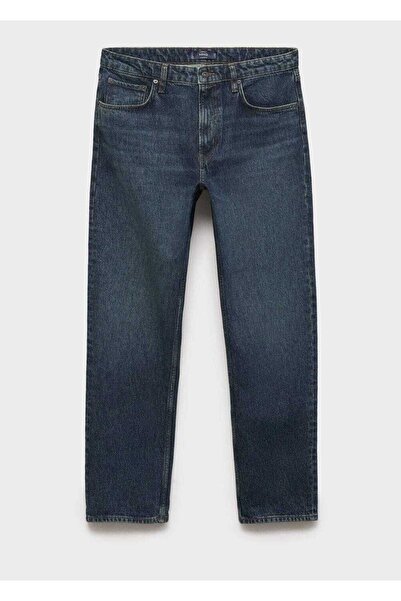 MANGO Man Moby düz kesim koyu yıkama jean pantolon