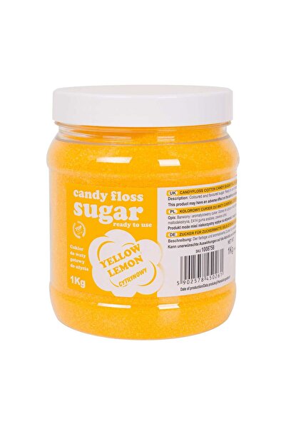 GSG24 Zahăr colorat pentru vată de zahăr, galben, aromă de lămâie, 1kg
