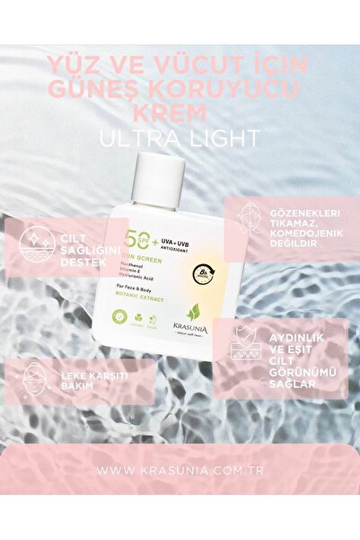 Krasunia Kozmetik Krasunia vegan güneş koruyucu 50 spf+ & yoğun nemlendirme g...