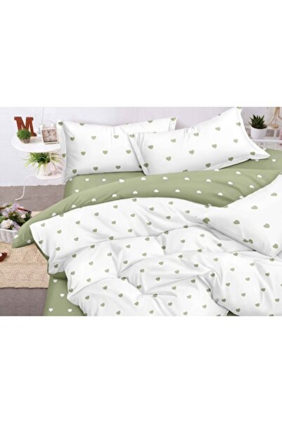 OEM Lenjerie de pat dublă, 2 persoane, 4 piese, 240x250 cm, imprimeu cu buline