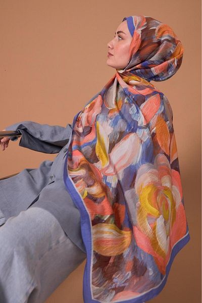 Mahal Silkhome Rose Pattern Mayda Shawl