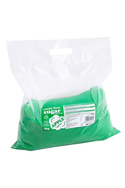 GSG24 Kolorowy smakowy cukier do waty cukrowej zielony o smaku jabłkowym 5kg