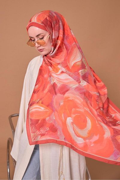 Mahal Silkhome Rose Pattern Mayda Shawl