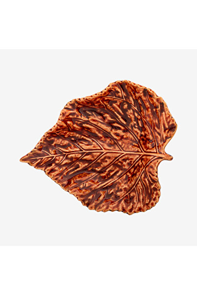 Bordallo Pinheiro Gudrun Orange Ceramic Serving Plate 21 cm