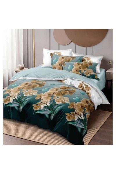 OEM Double Bed Sheet Set, 6 Pieces, 245x250 cm, Multicolor, M10