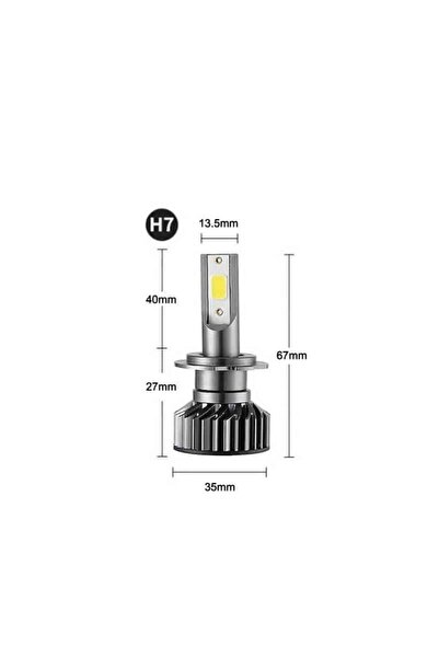 BGRJ Automotive Becuri LED H7 cob F2, 12000 lumeni, 100W, 6000k