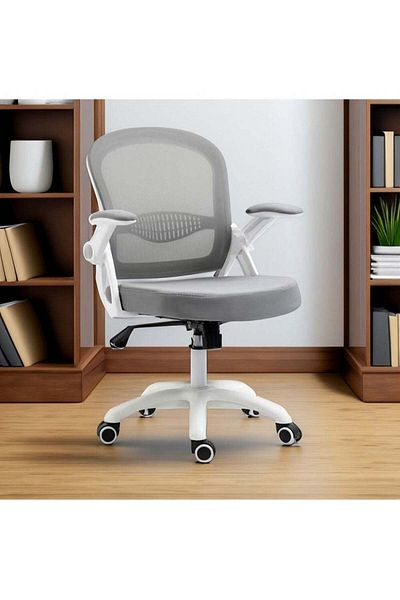 AGD Office Chair Comfort Ergonomic Height Adjustable Desk with Lumbar Support Backrest Mesh with Arm