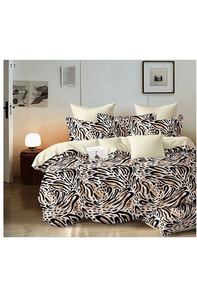 OEM Bed linen, double, 6 components, 245x250 cm, animal print