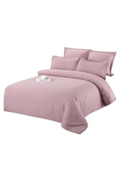 OEM Lenjerie de pat dublă, Damasc, 6 piese, 2 persoane, 200x230cm, Liliac