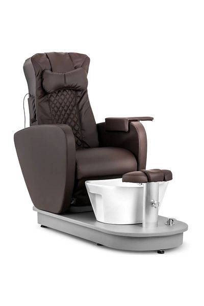 Physa Fotel podologiczny kosmetyczny do pedicure z brodzikiem elektryczny BOGOTA - brązowy