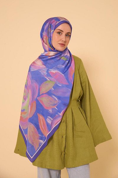 Mahal Silkhome Rose Pattern Mayda Shawl