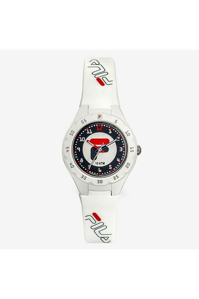 Fila Kids Unisex Analog Watch, White 38-204-101, 26–30 mm