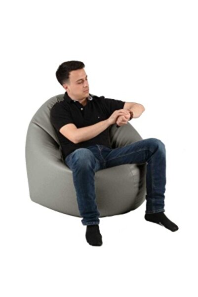 Pufrelax Fotoliu Relaxo XL, Material Piele ecologica - Dark Grey