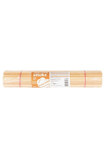GSG24 Bețișoare de vată de zahăr din lemn de fag 40cm/4mm cu certificat PZH 200 buc