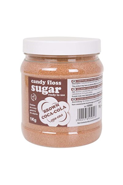 GSG24 Zahăr colorat din vată de zahăr, brun, aromă de Coca-Cola, 1 kg