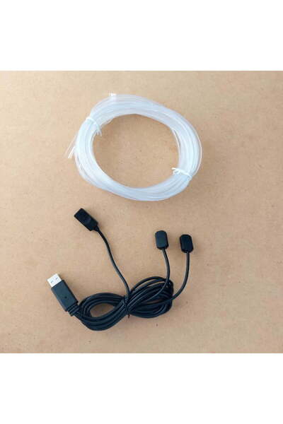 BGRJ Automotive RGB wire 5m car ambient light, 2 ends, USB plug, 7 colors