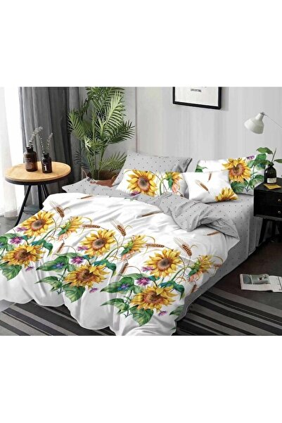 OEM Double Bed Set, Sunflower, 2 Persons, 6 Pieces, Finet, 220x230cm, Multicolor