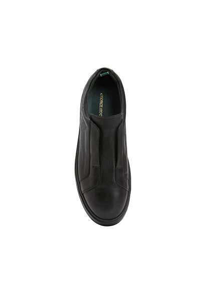 George Hogg Siyah Erkek Deri Sneaker