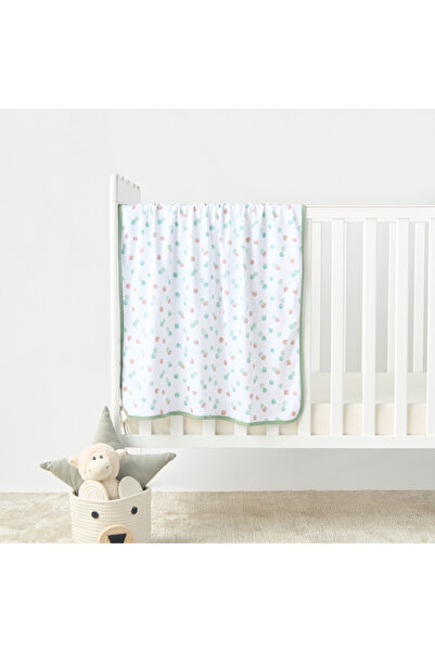 Juniors بطانية استقبال قطنية مطبوعة بنقاط متعددة - 70×70 سم