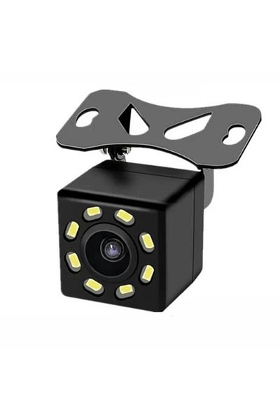 BGRJ Automotive Cameră video spate cu 8 LED-uri, unghi de 170°, cablu de 6 m