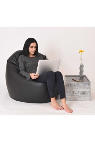 Pufrelax Fotoliu Relaxo XL, Material Piele ecologica - Negru