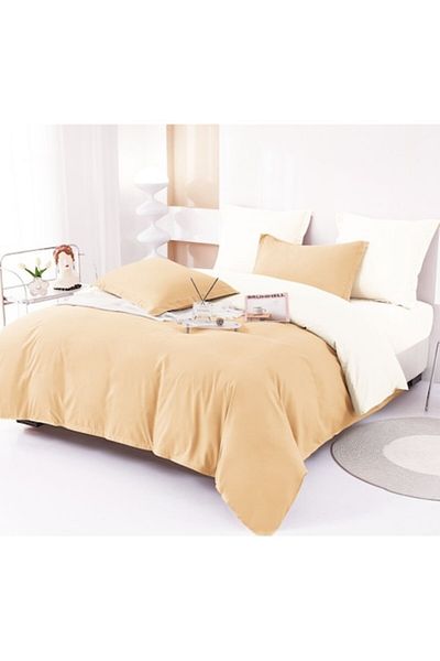 OEM Bed Linen, Bicolor, Finet, 6 Pieces, 230x250cm, White Cream