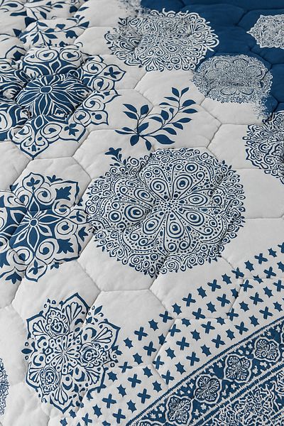 Mislina Home Sardinia Dublu Matlasat Umplut Piqué 4 Sezoane Fagure Dsn | Cadou husă de pernă |   200x230 cm