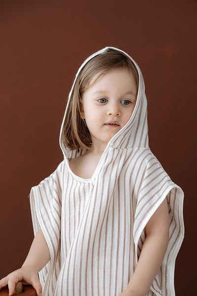 TBA COLLECTION Muslin Poncho |   Line Series - Beige