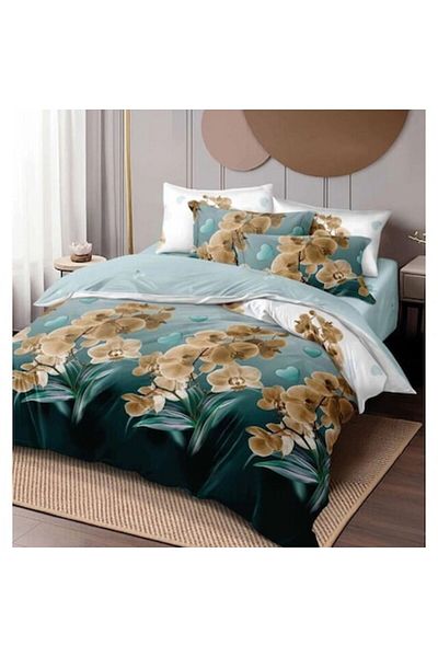 OEM Double Bed Sheet Set, 6 Pieces, 245x250 cm, Multicolor, M10